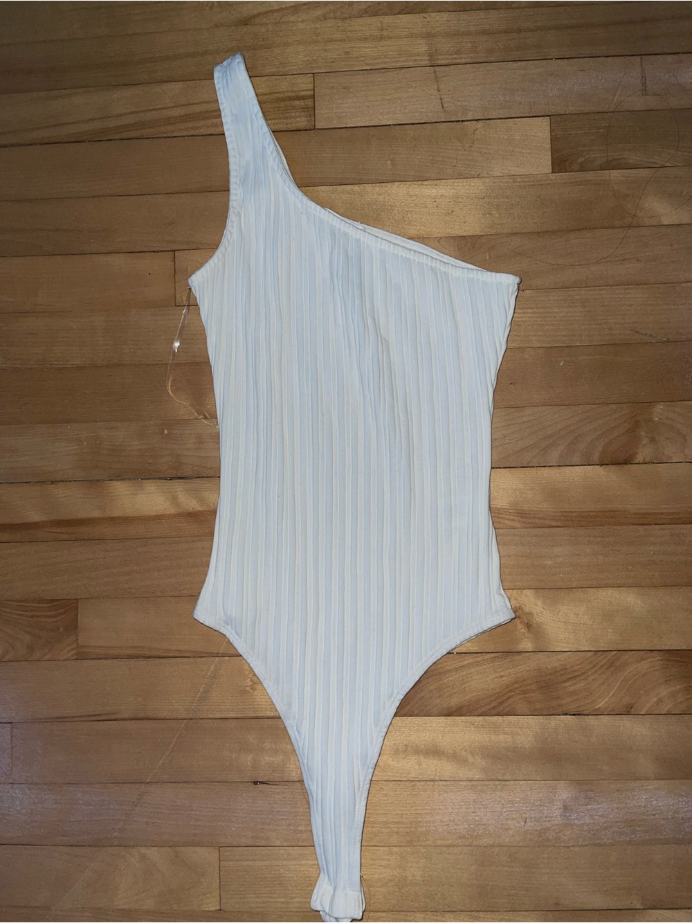 BETTER BE One-Shoulder Ribbed Bodysuit🤍